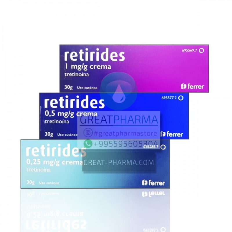 Retirides Tretinoin Cream tube.
