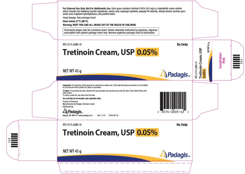 Tretinoin 0.05% Cream, 45gm tube