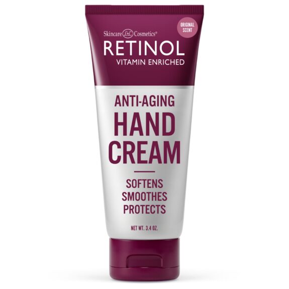 Tretinoin cream applied to hands.
