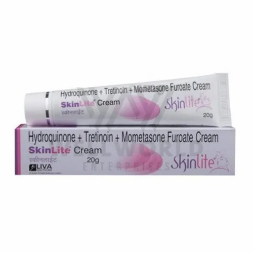 Tretinoin & Hydroquinone cream. Skincare treatment.
