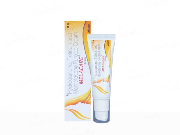 Melacare Cream Hydroquinone tube.