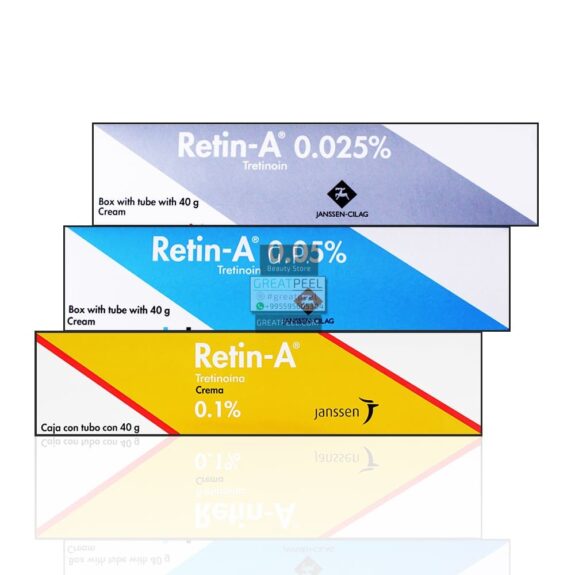 Retin-A 0.025% Janssen cream tube.