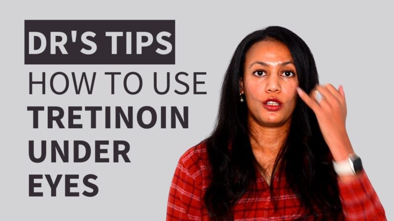 Tretinoin eye cream, anti-aging treatment.