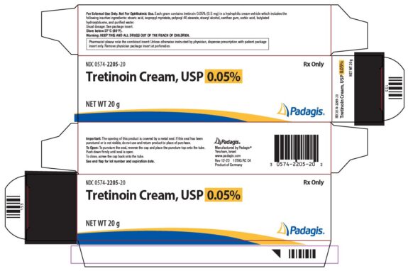 Tretinoin gel USP 0.025% tube.