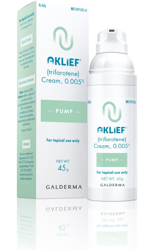 0.005% Tretinoin cream, skincare product.