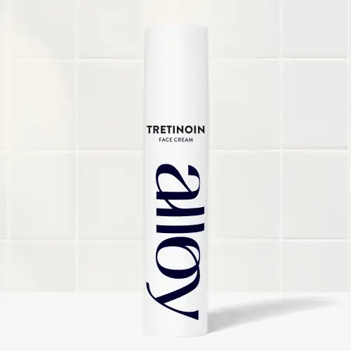 Tretinoin face cream jar.