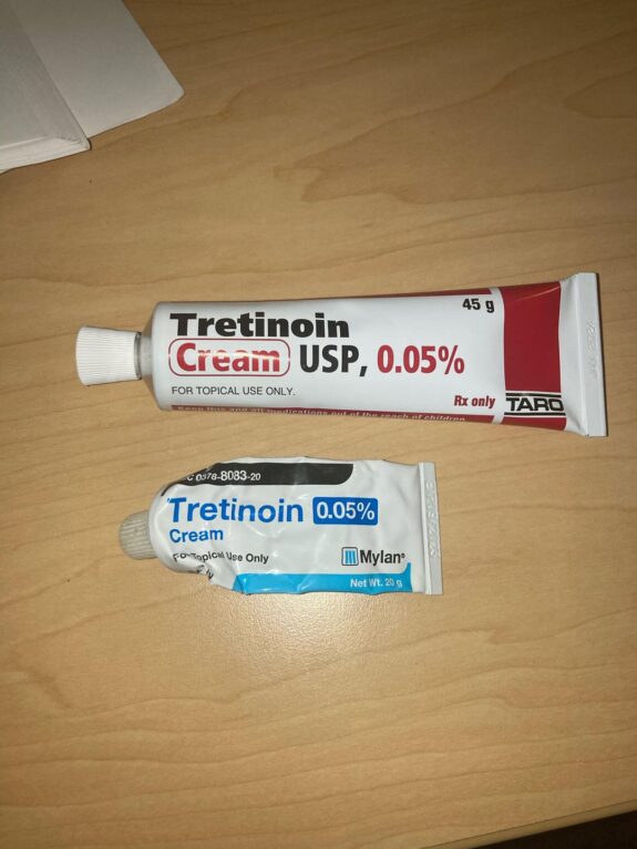 Tretinoin USP cream tube.