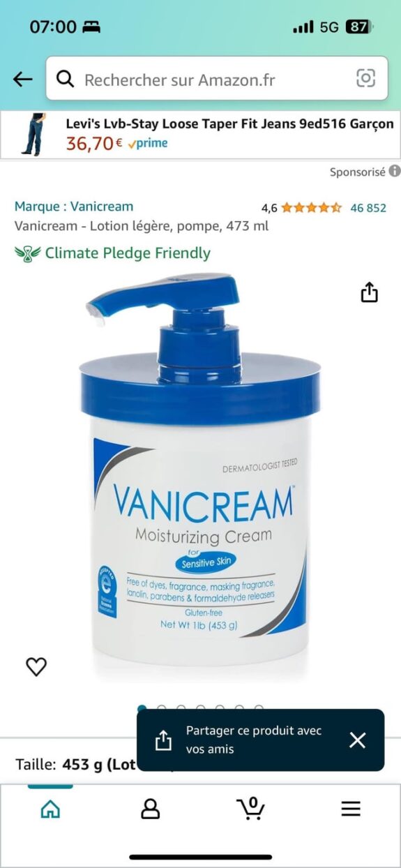 Vanicream Tretinoin cream tube.