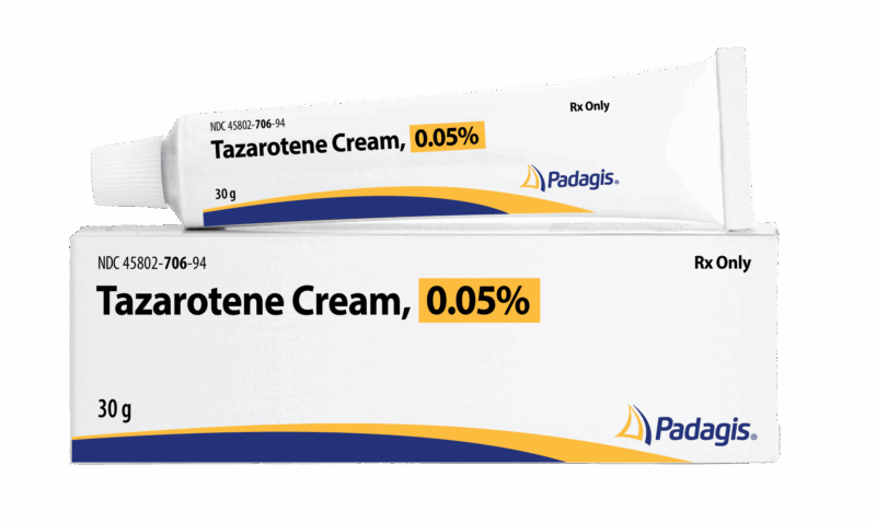 Crema Tazorac acne treatment.