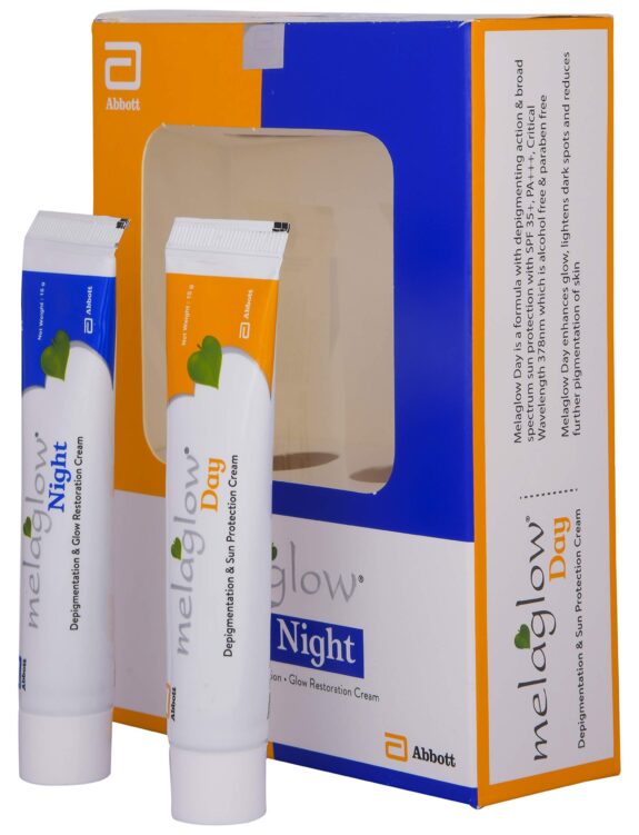 Melaglow Day & Night Cream jar.