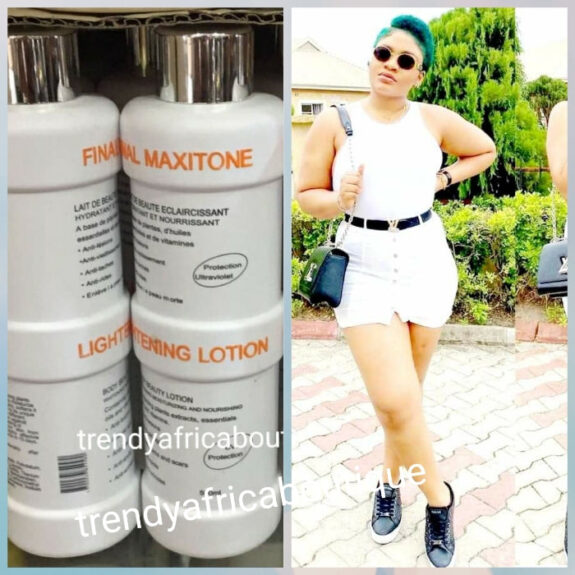 Hydroquinone body lotion bottle