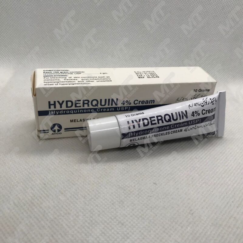 Hyderquin 4 Cream tube and packaging.