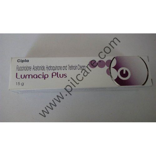Lumacip Plus Cream tube, showcasing product packaging.