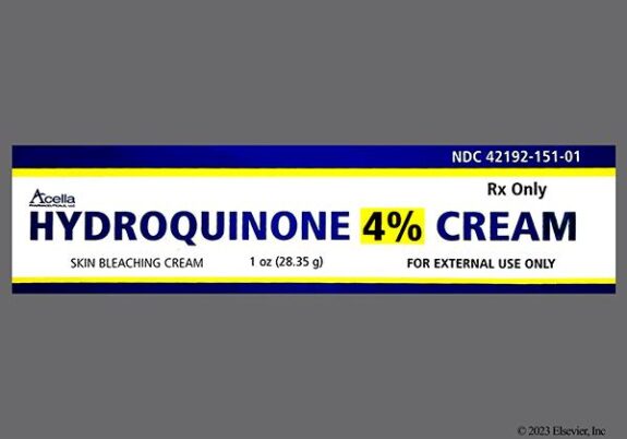 2% Hydroquinone Cream, over-the-counter skin lightening cream.