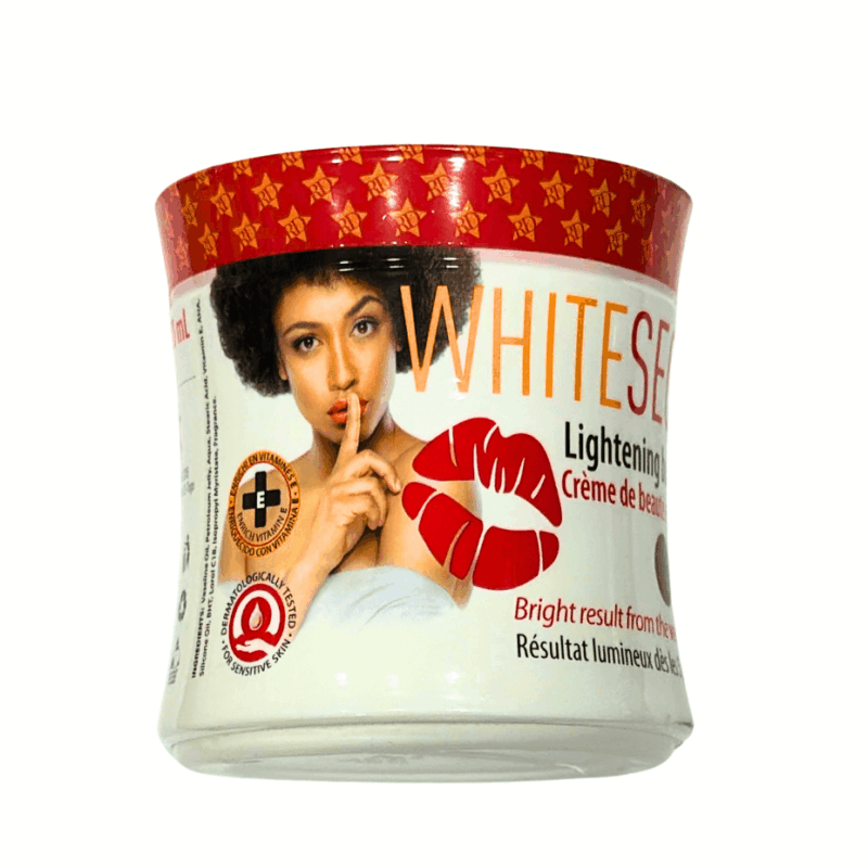 White Secret Hydroquinone skin lightening cream.