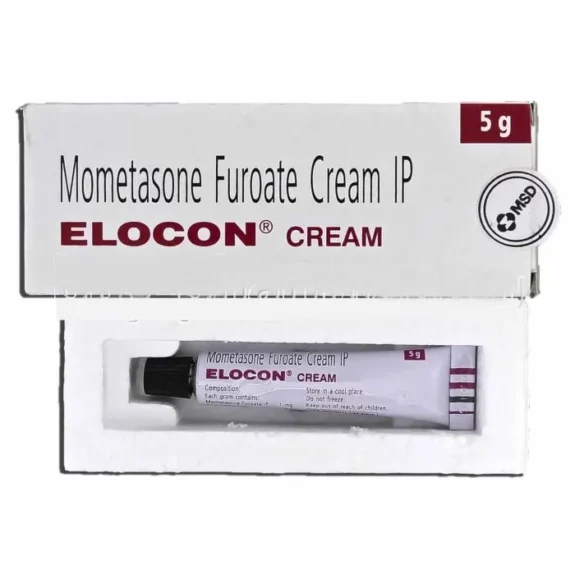 Elocon Cream (Mometasone Furoate) tube.