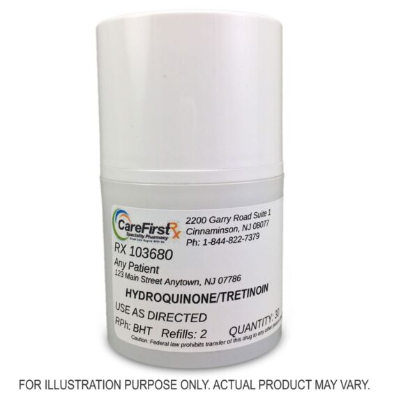 Hydroquinone Tretinoin cream/serum. Skincare product.
