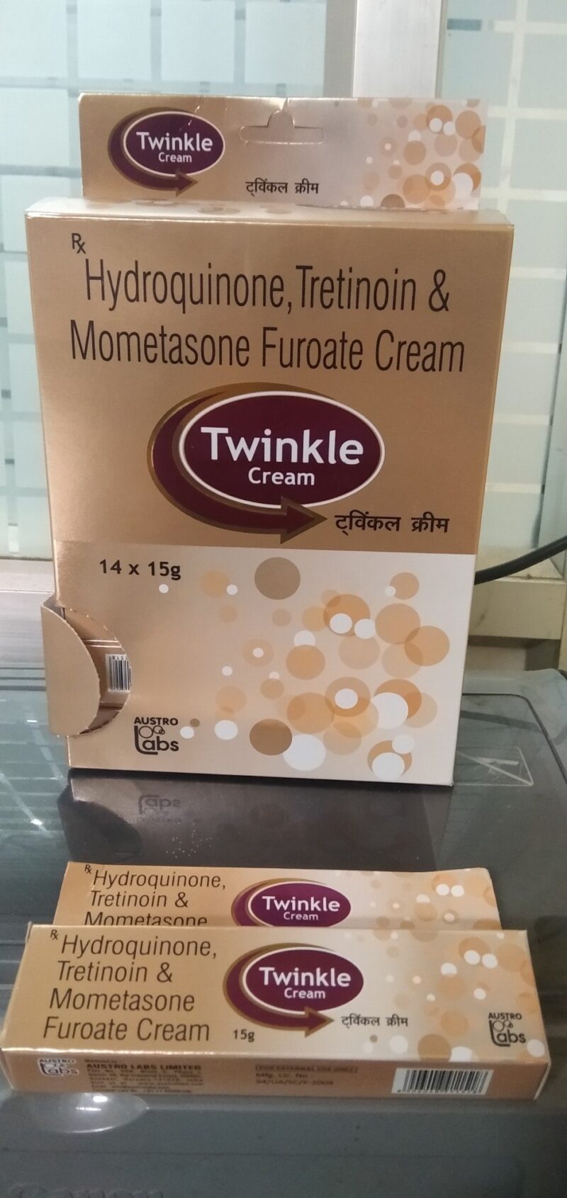 Twinkle Cream Hydroquinone: brightening skin cream.