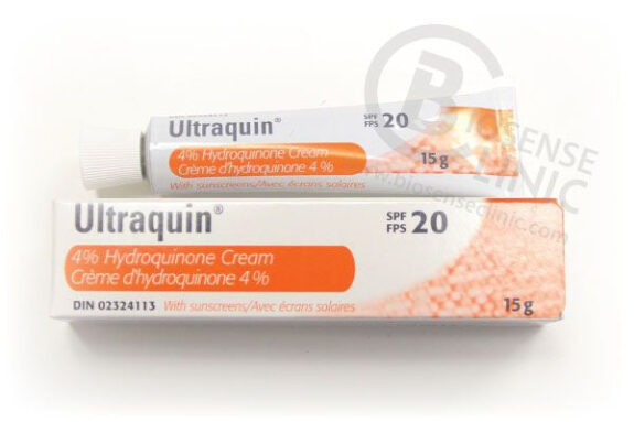 Ultraquin Hydroquinone cream tube.