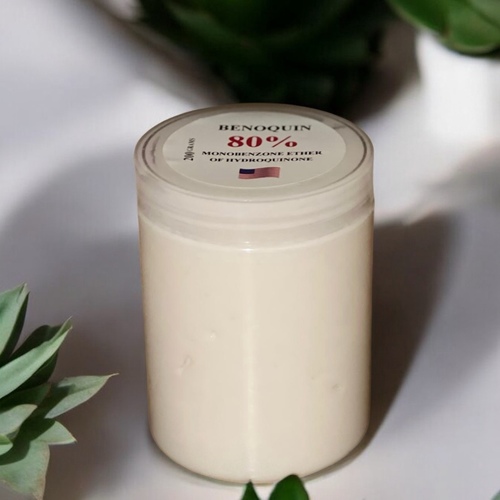Hydroquinone and Benoquin skin lightening cream.