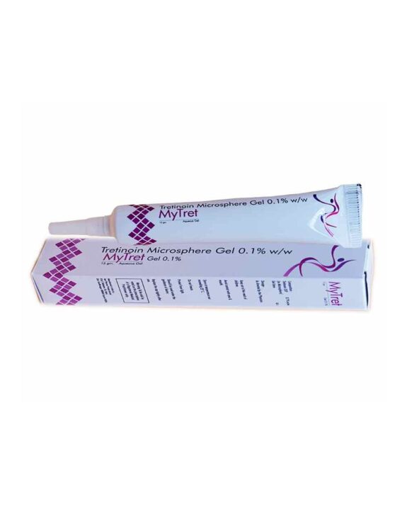 Tretinoin Microsphere Gel 0.1% for wrinkle reduction.